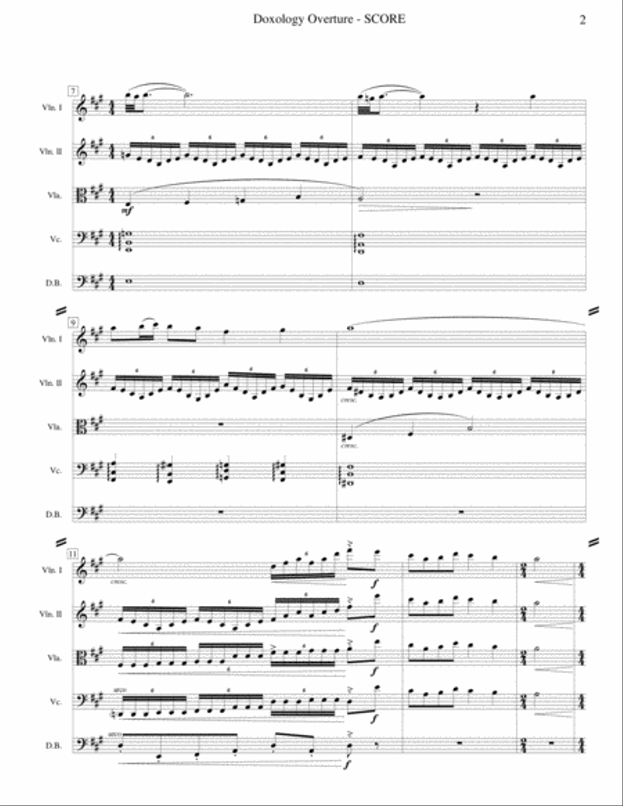 Doxology Overture (String Orchestra) String Orchestra scores gallery preview page 3