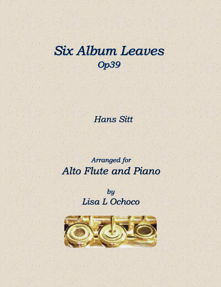 Six Album Leaves Op39 for Alto Flute and Piano image number null