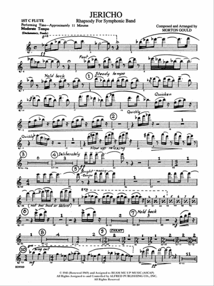 Jericho: Flute Jericho: Flute Concert Band scores gallery preview page 1