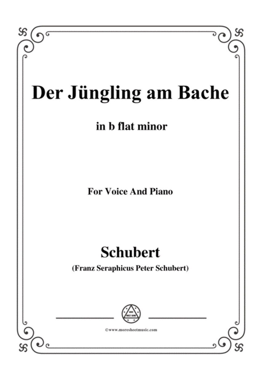 Schubert-Der Jüngling am Bache,Op.87 No.3,in b flat minor,for voice and piano image number null