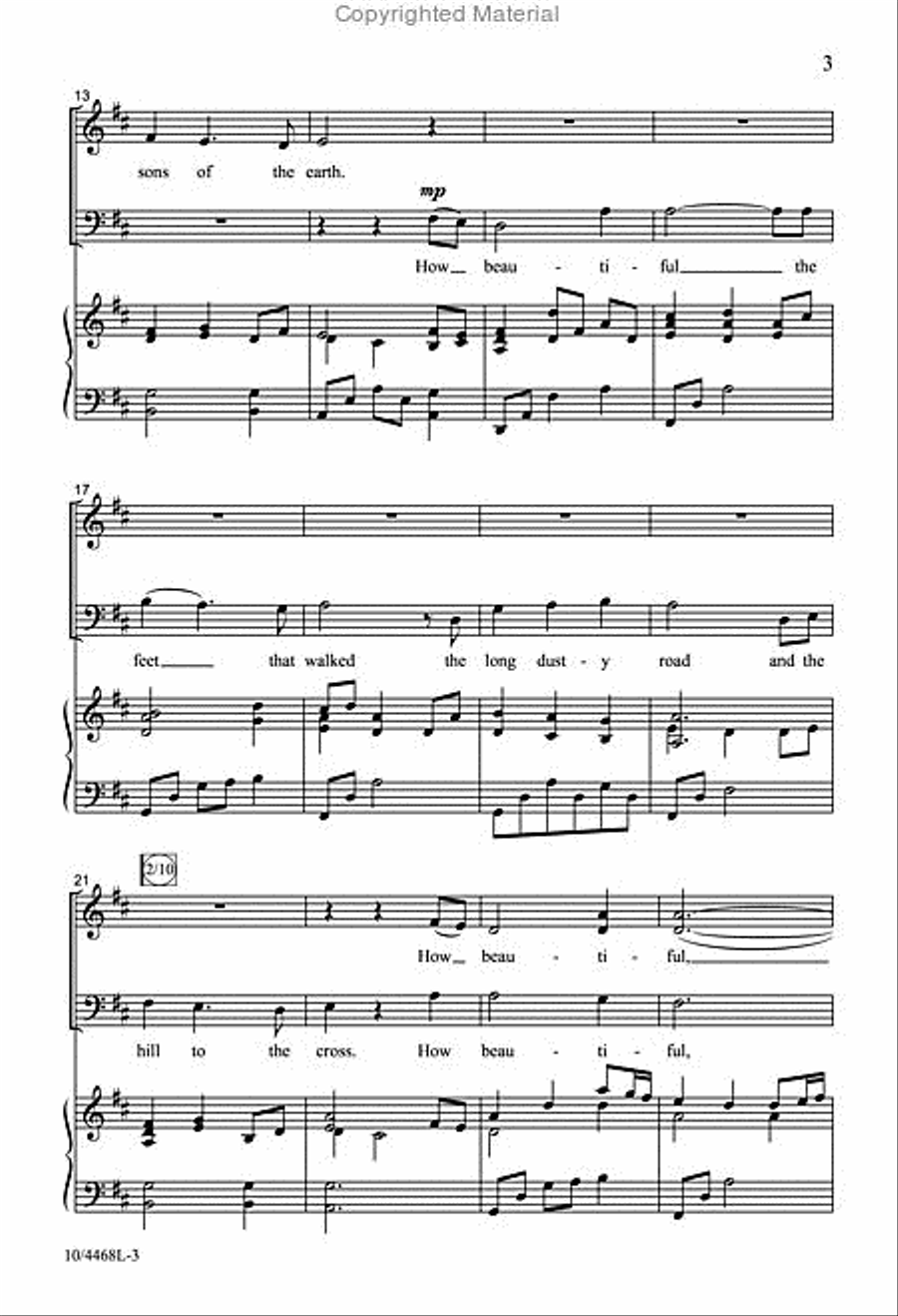 How Beautiful How Beautiful 4-Part scores gallery preview page 3