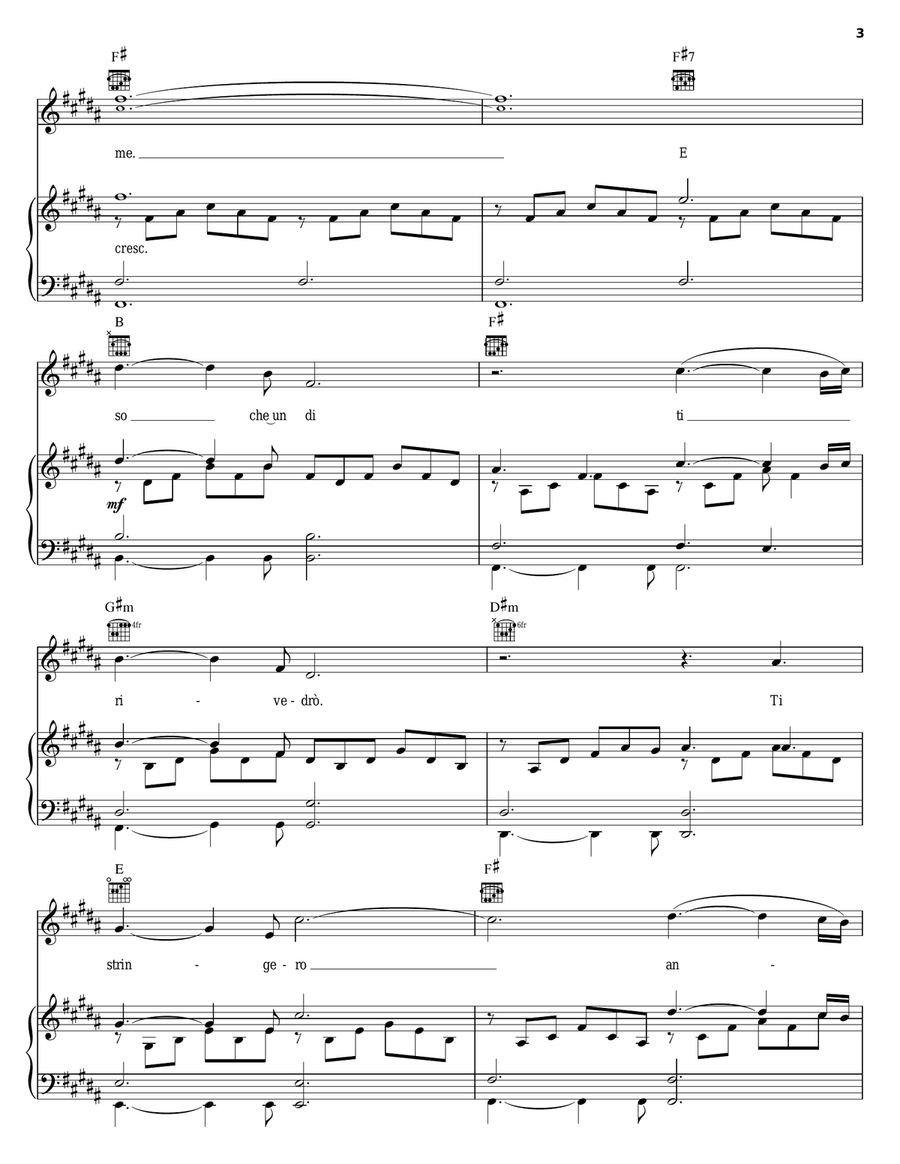 Unchained Melody (Senza Catene) Piano, Vocal, Guitar scores gallery preview page 3