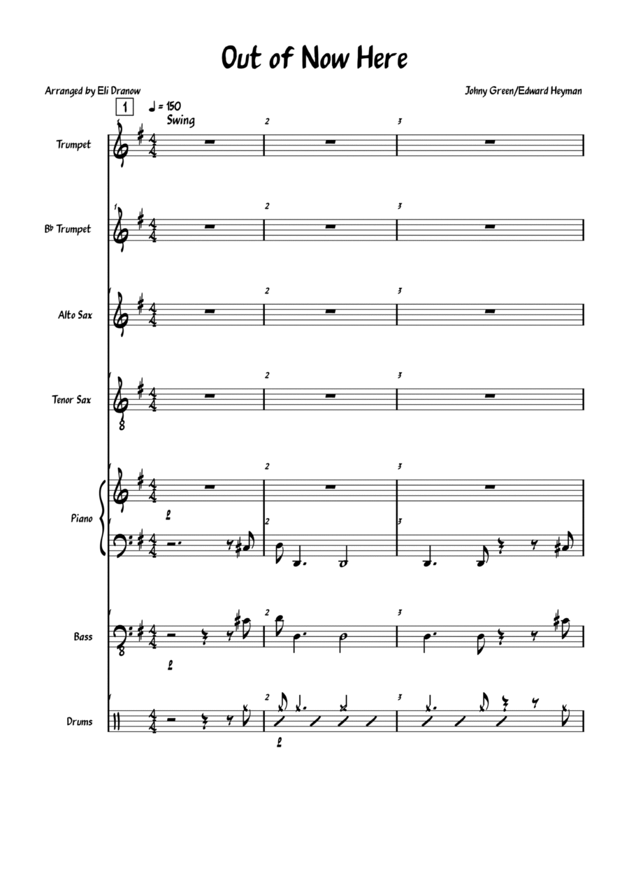 Out of Nowhere Small Ensemble scores gallery preview page 1
