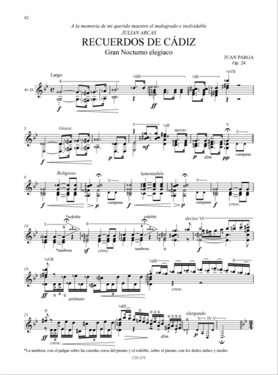 España Romántica. Anthology of Guitar Works by Spanish Masters of the 19th Century - Vol. 2: 10 Advanced Pieces Acoustic Guitar scores gallery preview page 5
