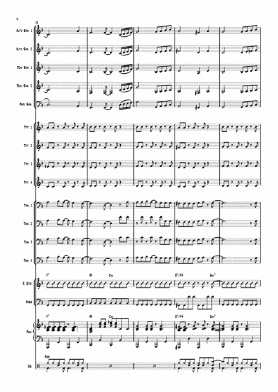 Don't Stop Me Now Jazz Ensemble scores gallery preview page 6