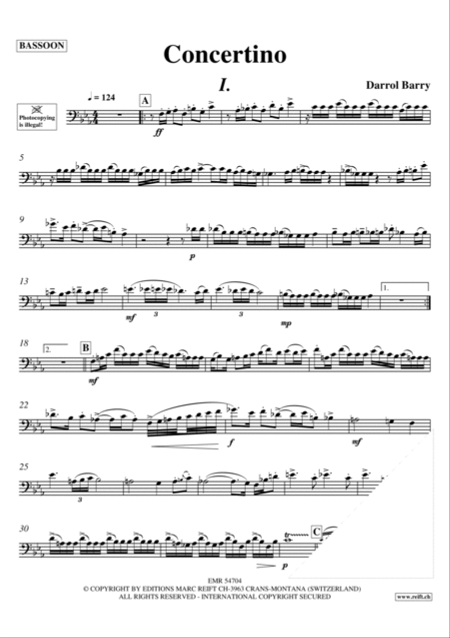 Concertino Bassoon Solo scores gallery preview page 3