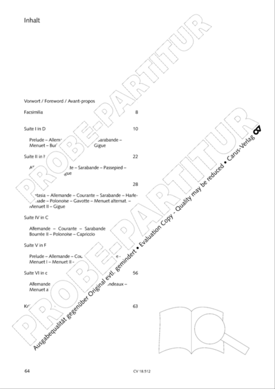 Six Suites Harpsichord scores gallery preview page 65