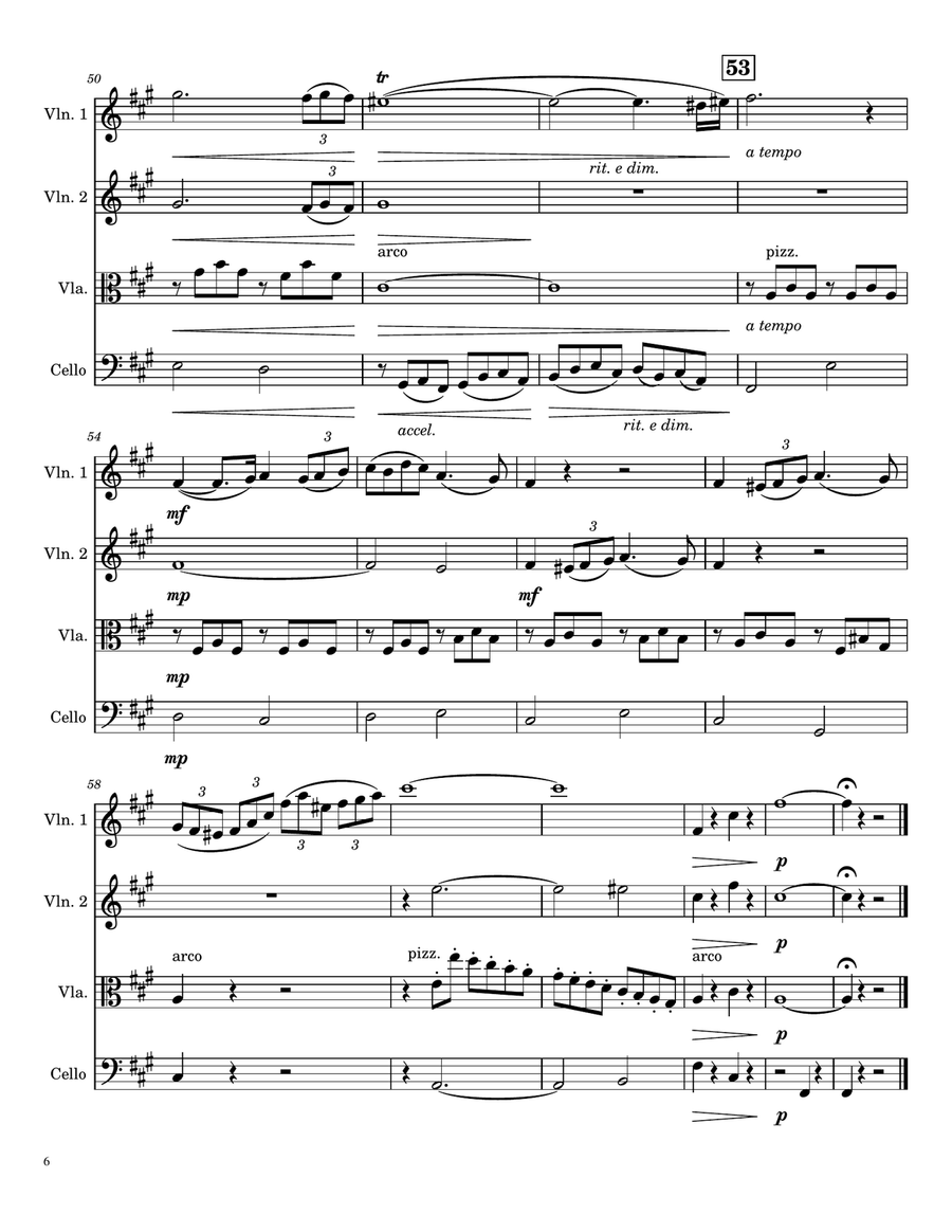 Pavane, Op. 50 String Quartet scores gallery preview page 6