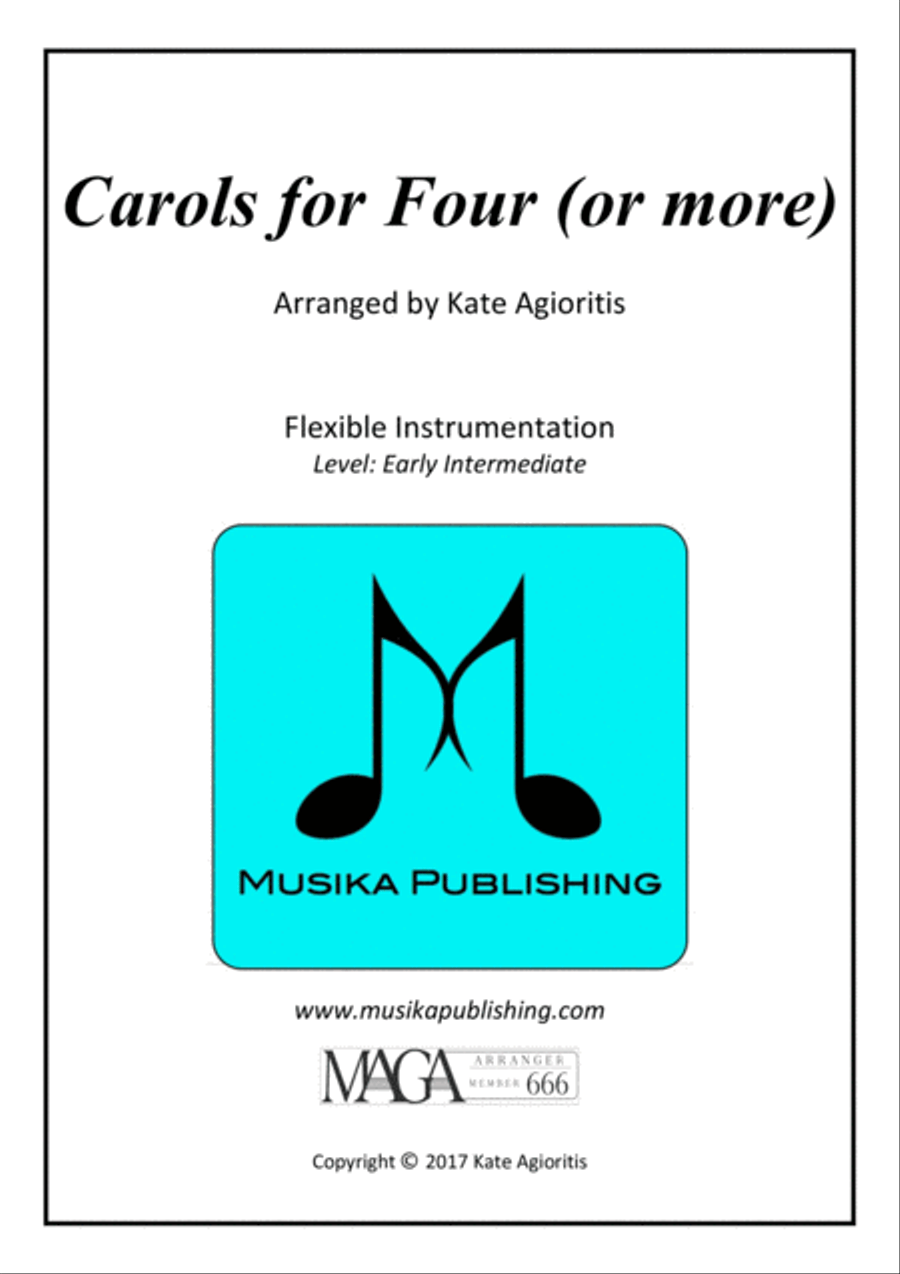 Carols for Four (or more) - Fifteen Carols with Flexible Instrumentation - Part 3 - C Bass Clef Carols for Four (or more) - Fifteen Carols with Flexible Instrumentation - Part 3 - C Bass Clef Concert Band scores gallery preview page 1
