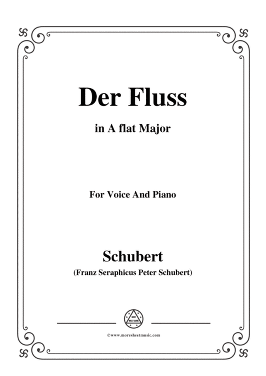 Schubert-Der Fluss,in A flat Major,for Voice&Piano image number null