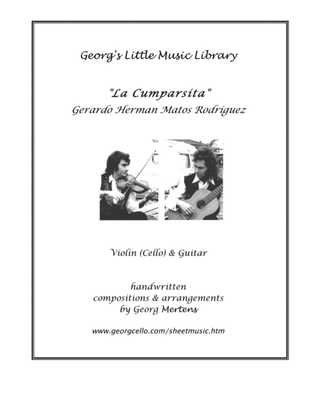 La Cumparsita arr. for violin or cello & guitar