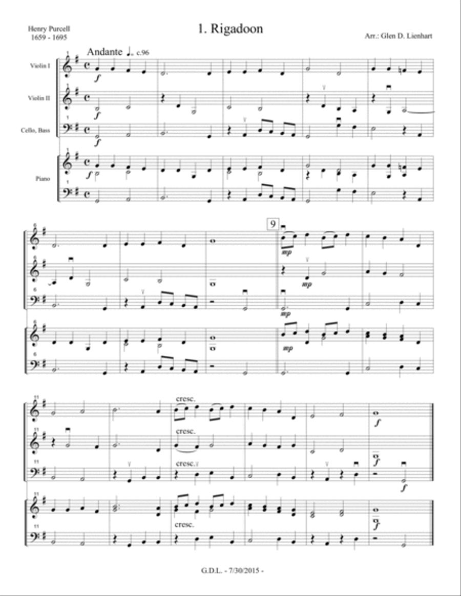 GRADED ENSEMBLES FOR STRINGS - VOLUME I - Extra Score String Trio scores gallery preview page 2