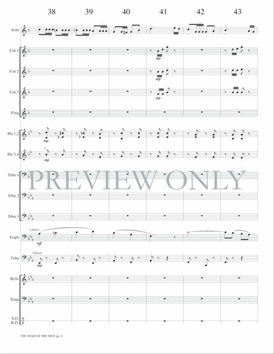The Maid of the Mist Small Ensemble scores gallery preview page 10