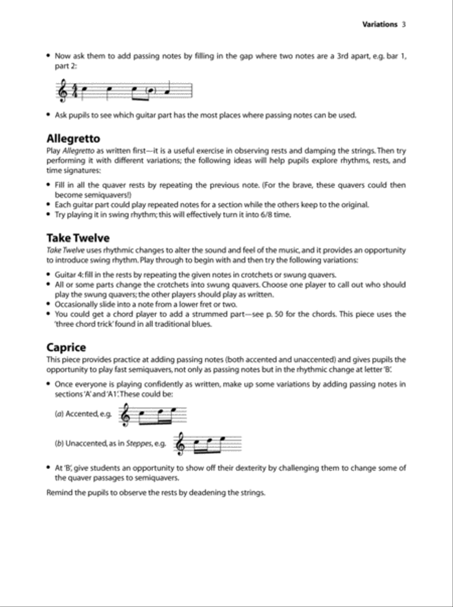 Enjoy Playing Guitar: Ensemble Games Guitar Ensemble scores gallery preview page 4