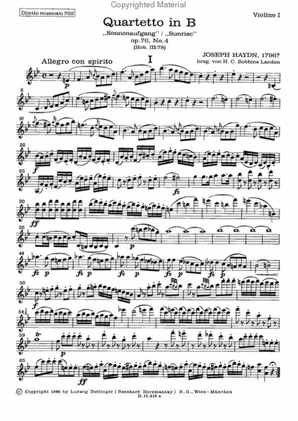 Streichquartett B-Dur op. 76 / 4