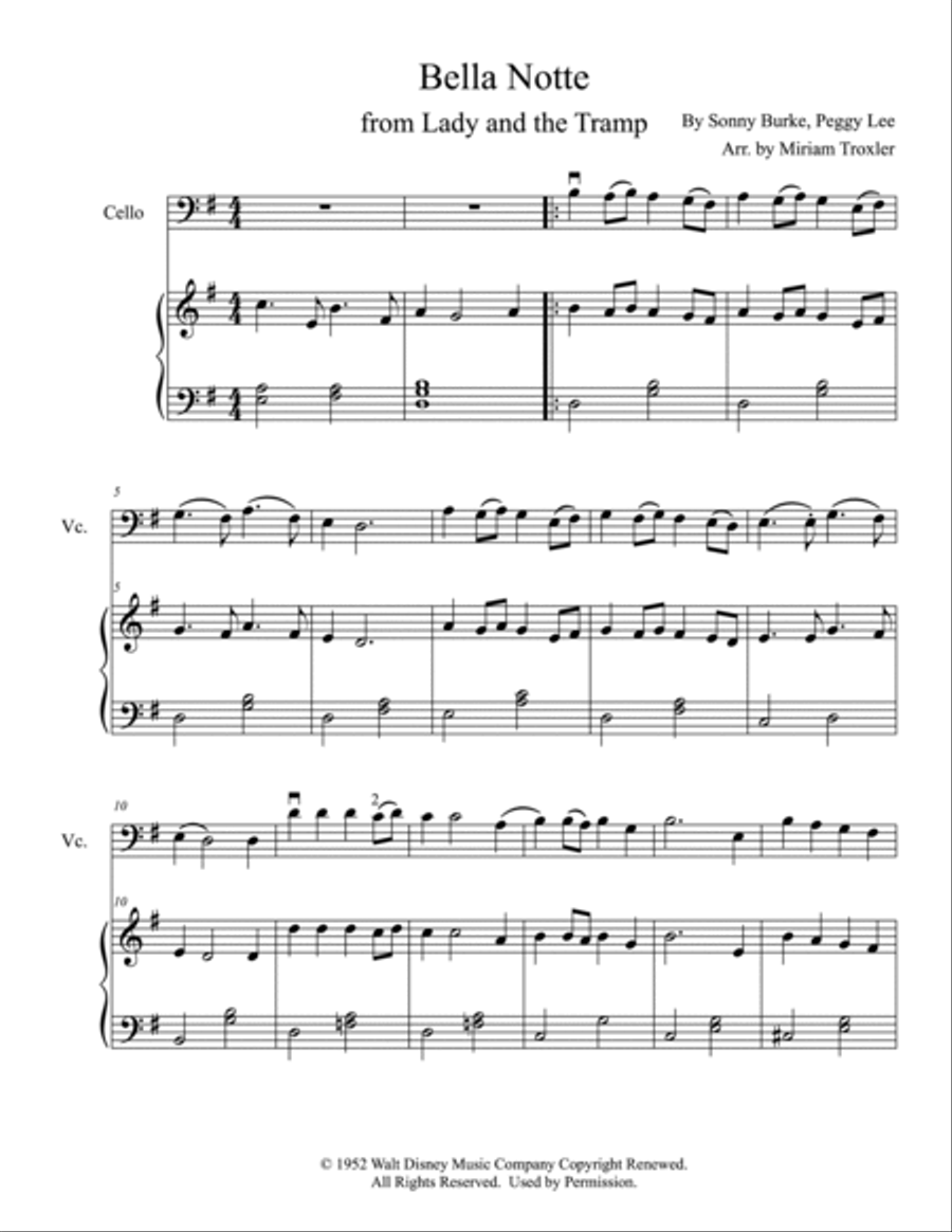 Bella Notte Bella Notte Piano scores gallery preview page 2