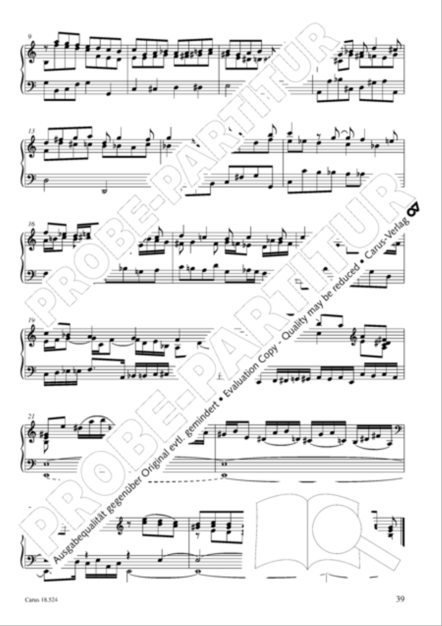 Chorale arrangements. First part of the Clavier-Ubung Collection / Songbook scores gallery preview page 40