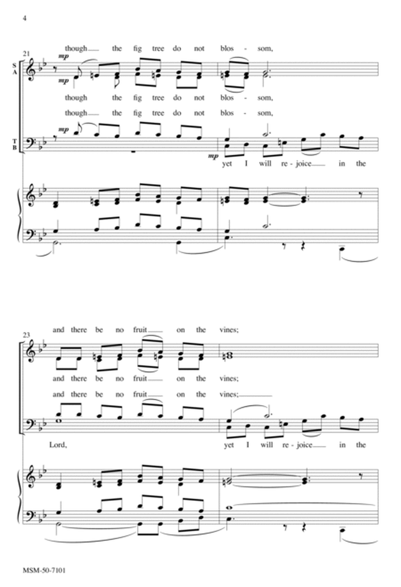 Yet I Will Rejoice in the Lord (Downloadable Choral Score)