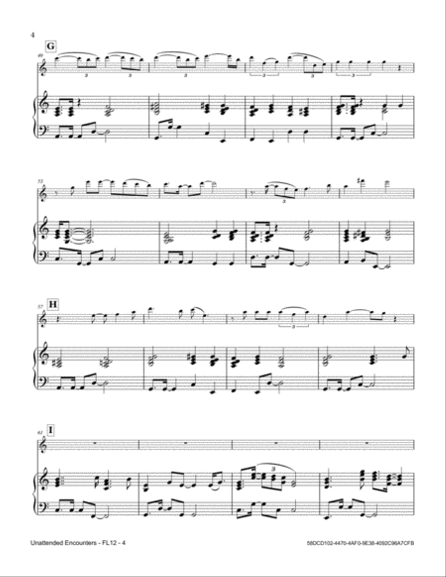 Unattended Encounters Flute Solo scores gallery preview page 4