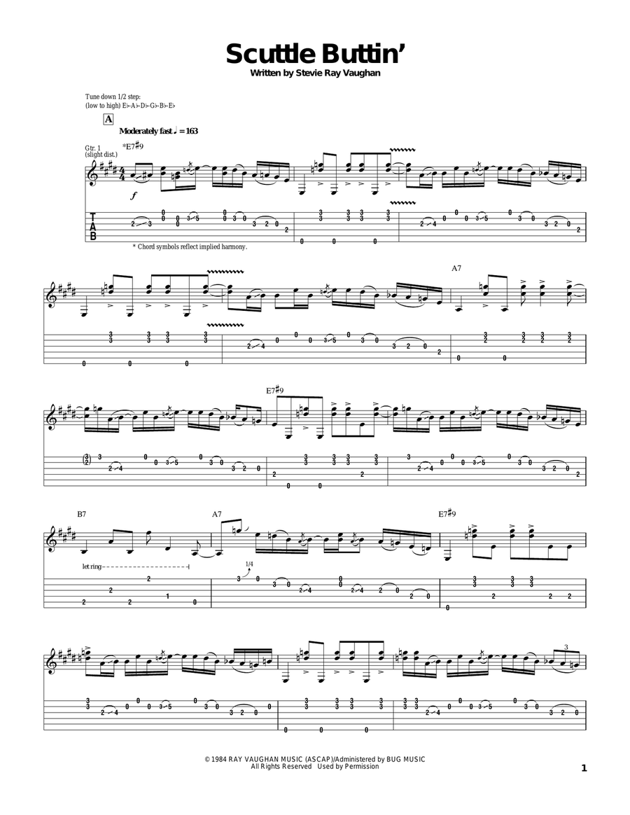 Scuttle Buttin' Acoustic Guitar scores gallery preview page 1