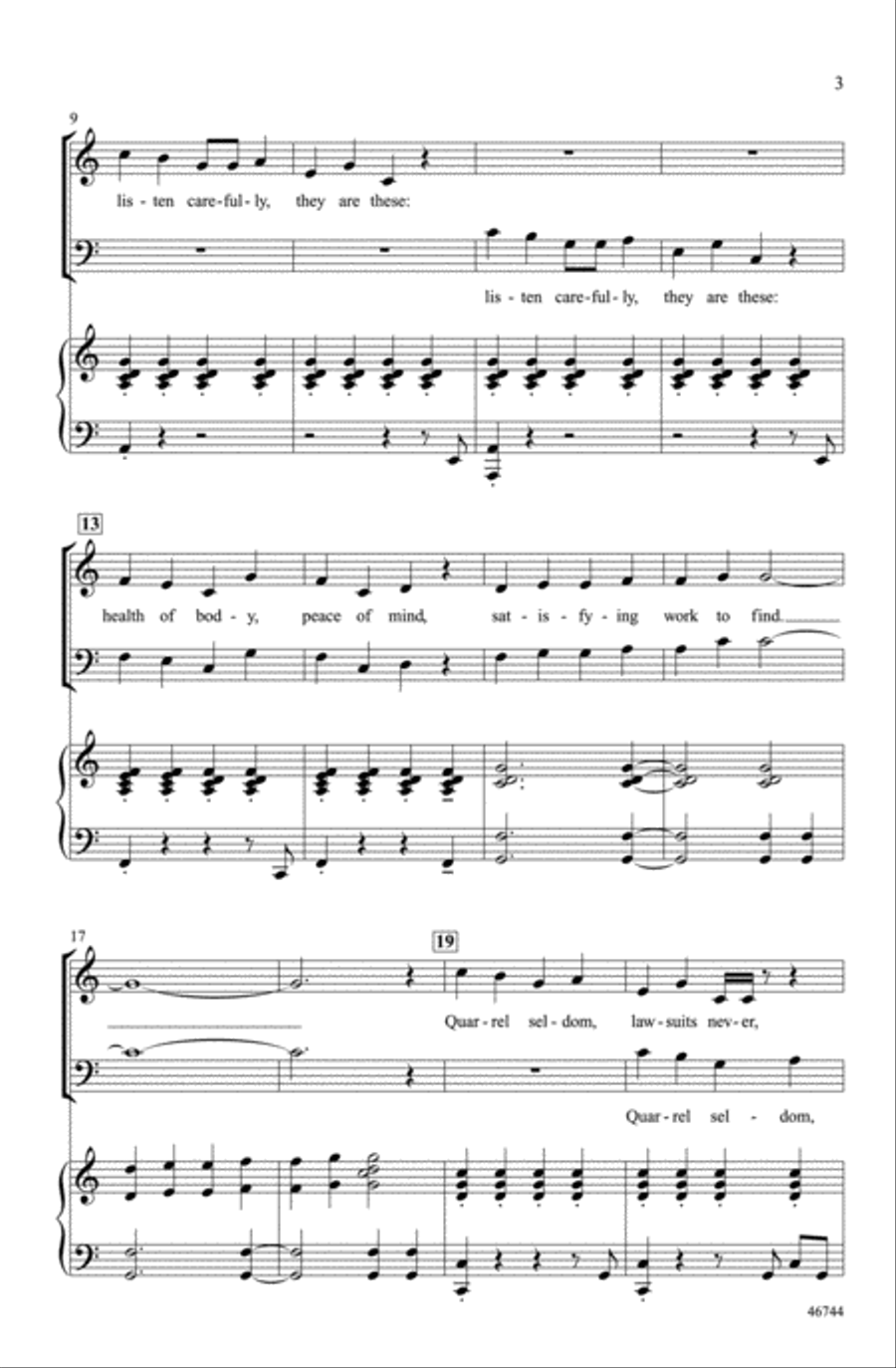 A Pleasant Life A Pleasant Life Choir scores gallery preview page 2