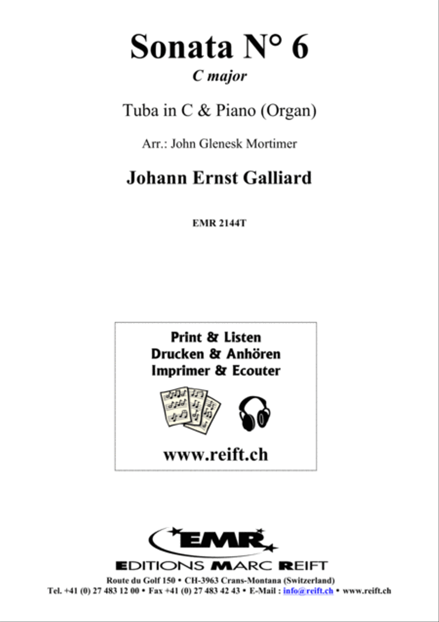 Sonata No. 6 in C Major Tuba scores gallery preview page 2