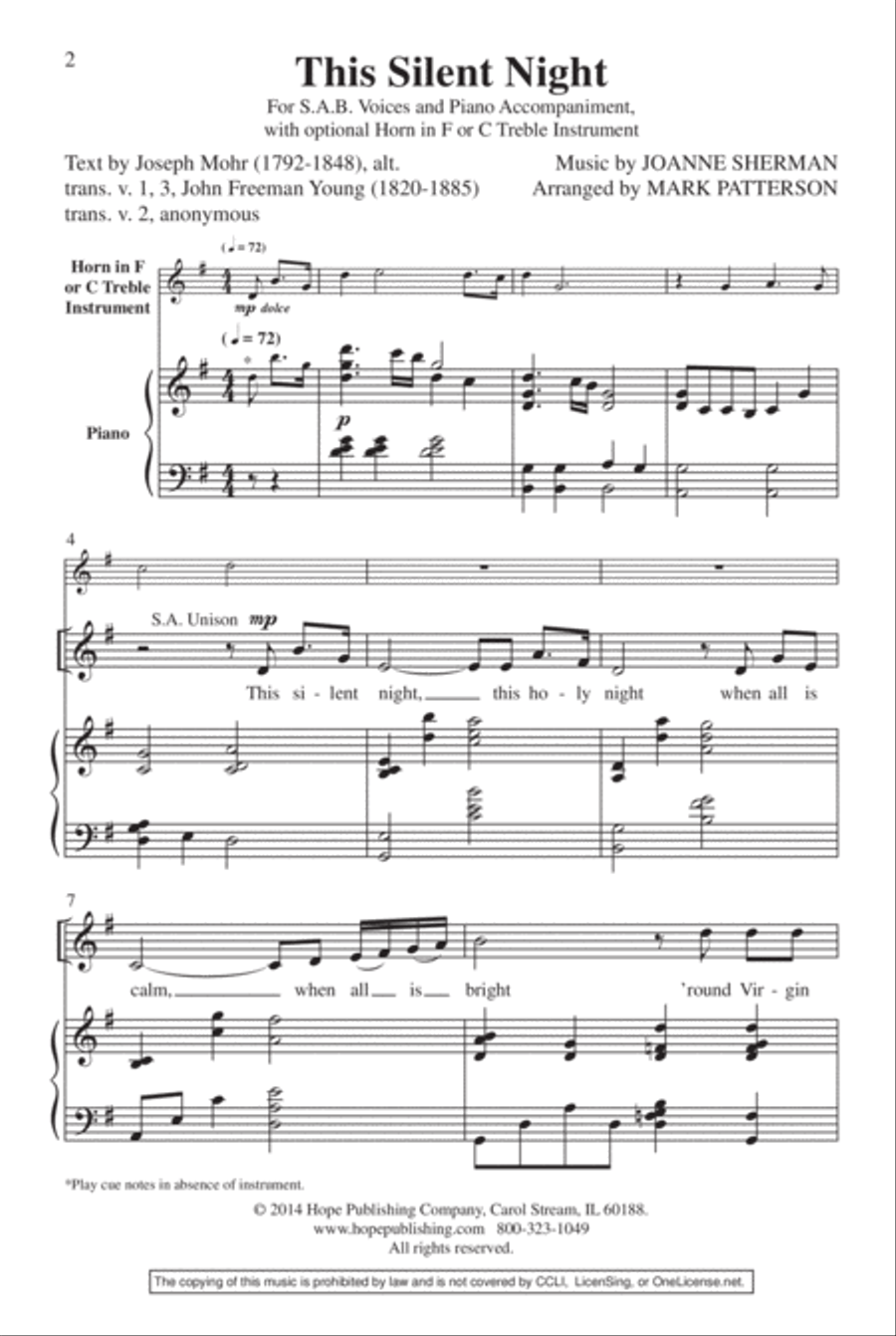 This Silent Night This Silent Night 4-Part scores gallery preview page 3