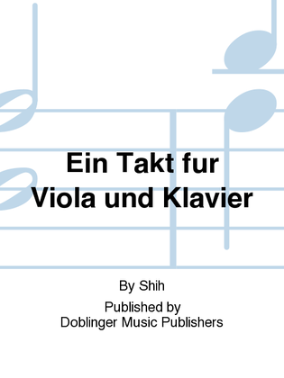 Ein Takt fur Viola und Klavier