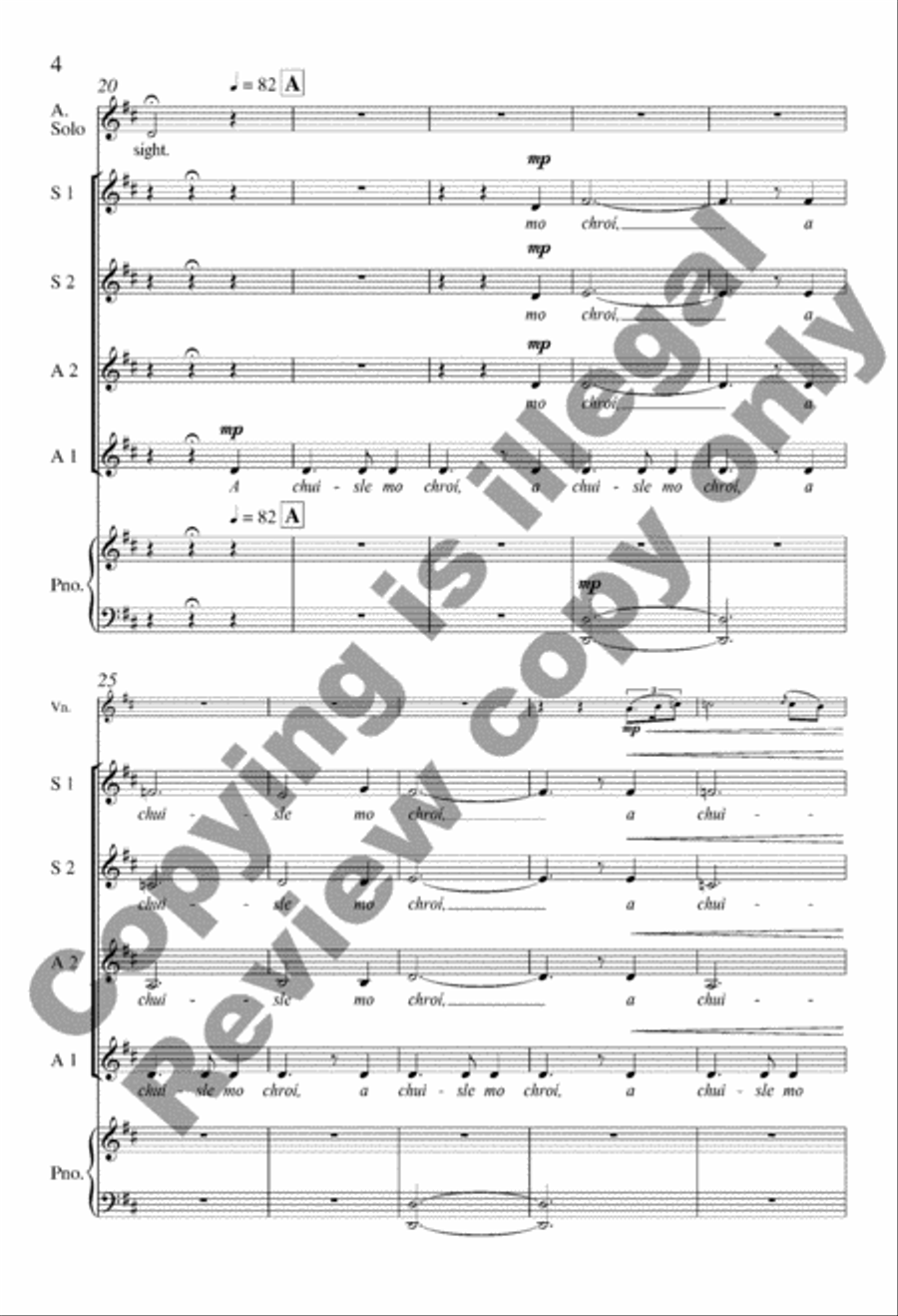 O Pulse of My Heart (A Chuisle Mo Chroí) SSAA scores gallery preview page 4