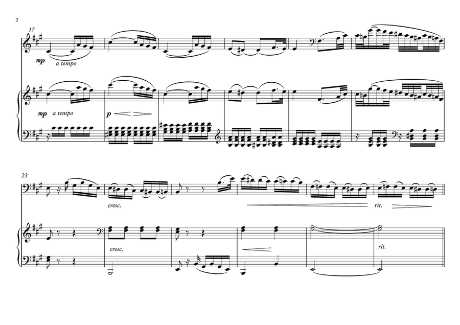 Adagio Cantabille op13 Beethoven Cello Piano duet Cello Solo scores gallery preview page 2
