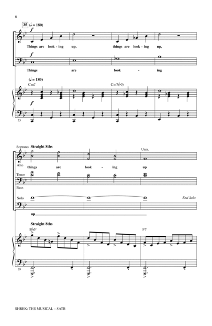 Shrek: The Musical (Choral Medley) 4-Part scores gallery preview page 5