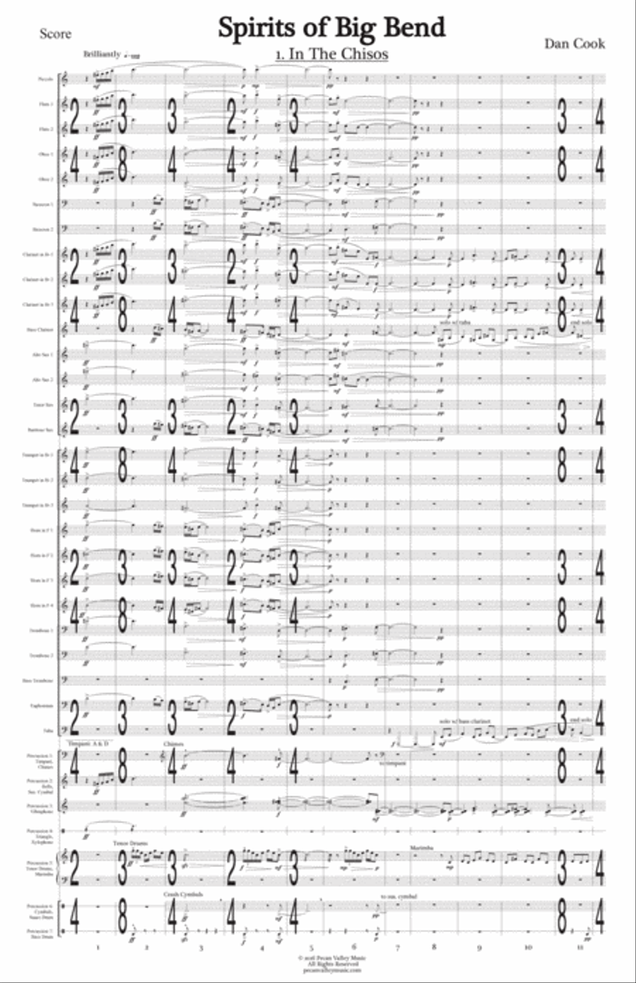 Spirits of Big Bend Concert Band scores gallery preview page 3