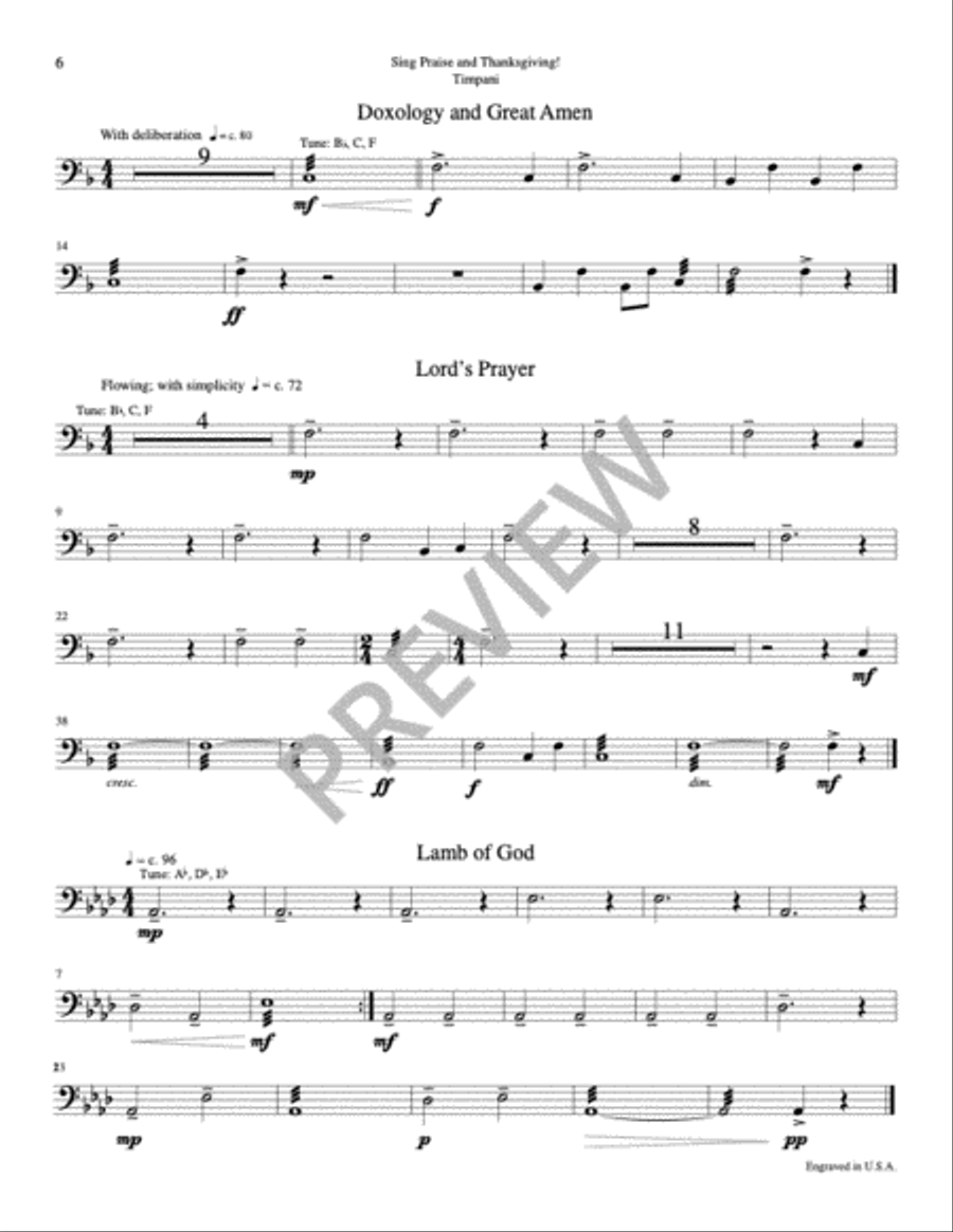 Sing Praise and Thanksgiving Mass-Choir, Cantor, Keyboard, Guitar Edition Choir scores gallery preview page 13