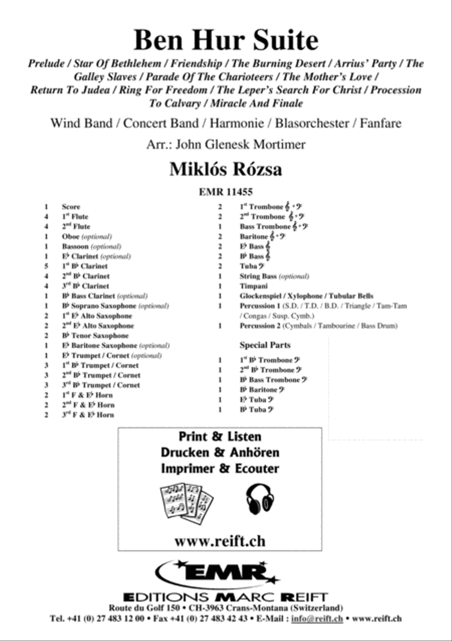Ben Hur Suite Concert Band scores gallery preview page 2