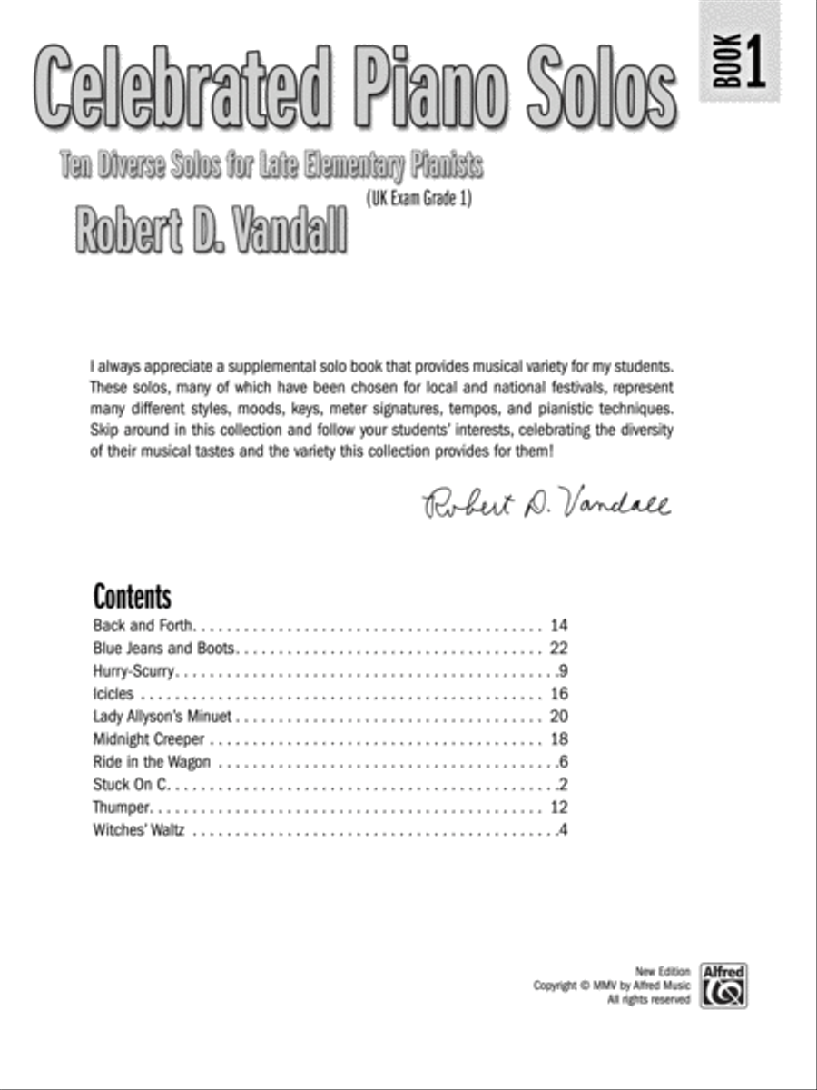 Celebrated Piano Solos, Book 1 Easy Piano scores gallery preview page 2