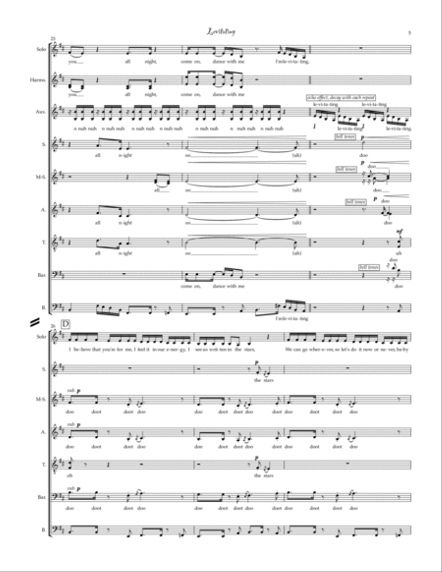 Levitating (feat. Dababy) Divisi scores gallery preview page 5