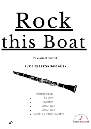 Book cover for Rock this Boat (clarinet quartet)