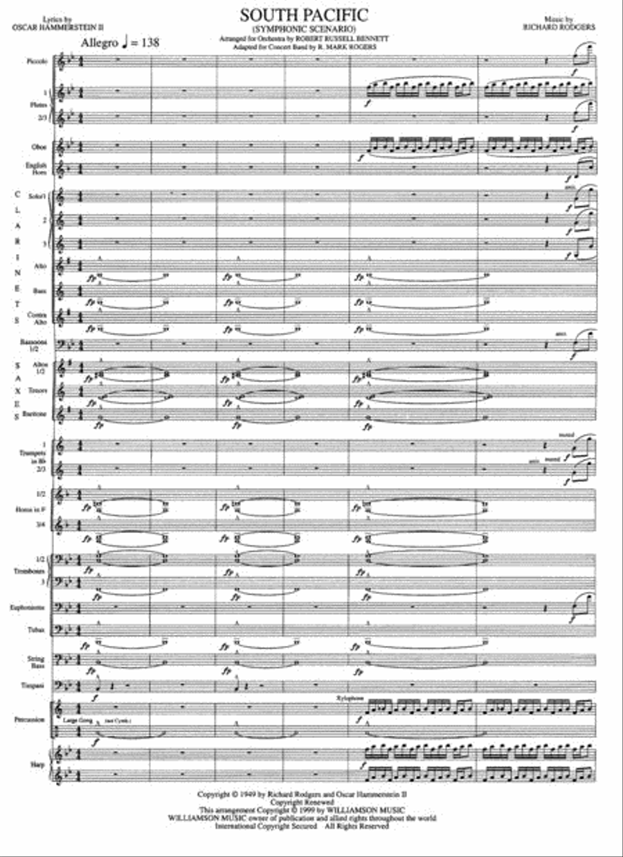 South Pacific Full Score Concert Band scores gallery preview page 2