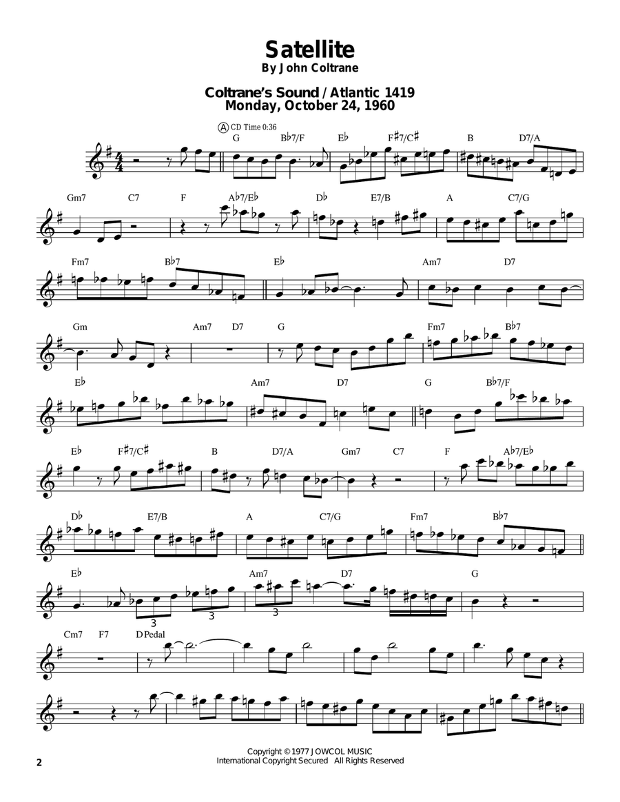 Satellite Tenor Saxophone scores gallery preview page 2