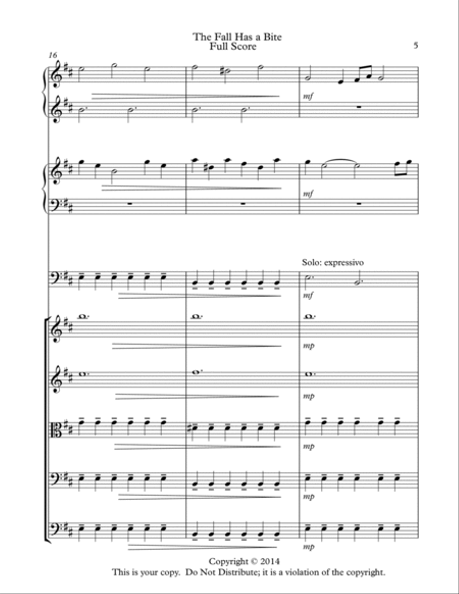 The Fall Air Has a Bite The Fall Air Has a Bite String Orchestra scores gallery preview page 5