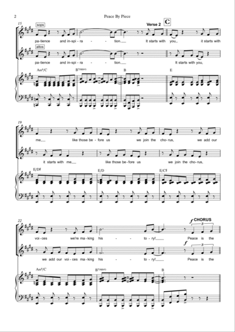 Peace By Piece SSA scores gallery preview page 2