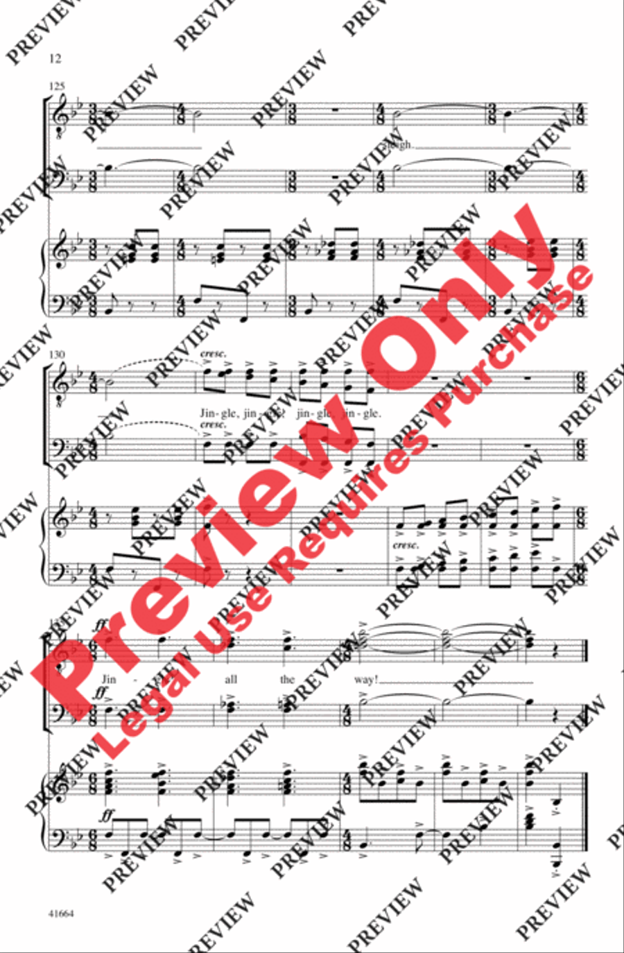 Jingle Bells (Sort Of) Men's Choir scores gallery preview page 12