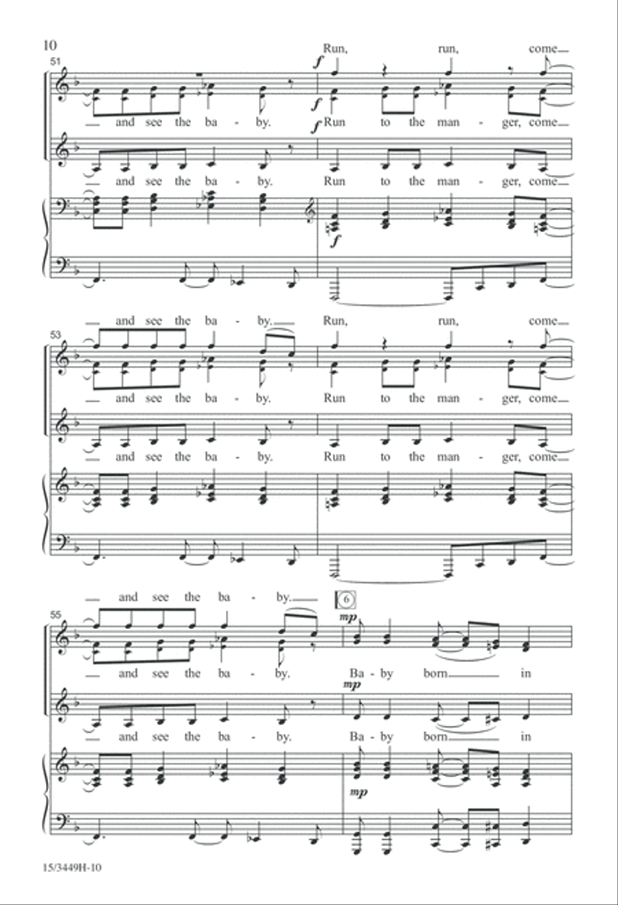 Baby Born in Bethlehem Baby Born in Bethlehem SSA scores gallery preview page 10