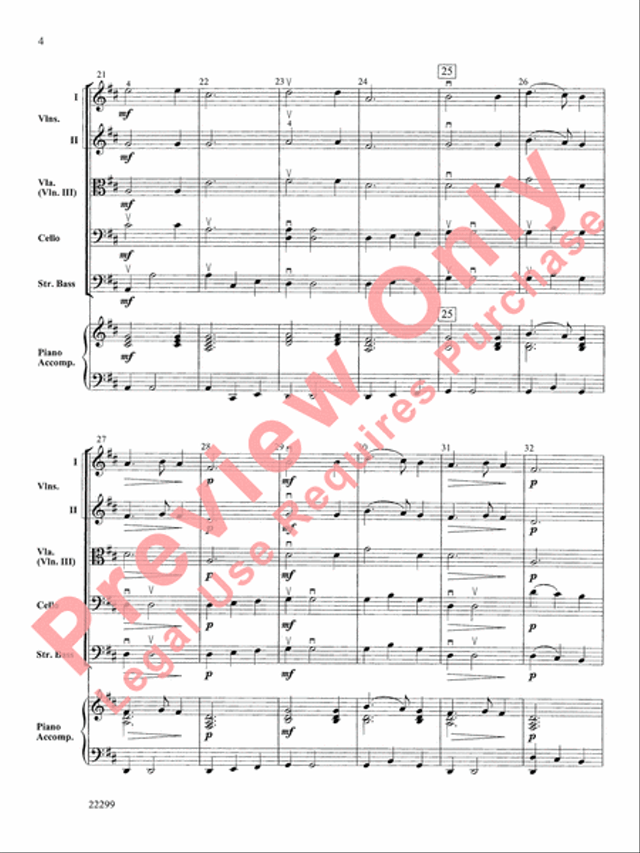 String a Song of Christmas String Orchestra scores gallery preview page 5