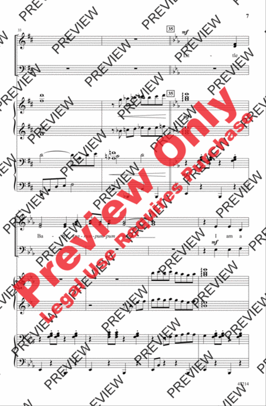 The Little Drummer Boy 3-Part scores gallery preview page 6