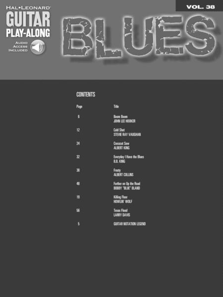 Blues - Guitar Play-Along Volume 38 image number null