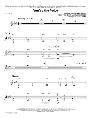 You're the Voice (arr. Kirby Shaw) - Guitar 2