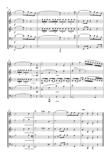 Hymne des Marseillais, French National Anthem - for brass quintet - score and parts