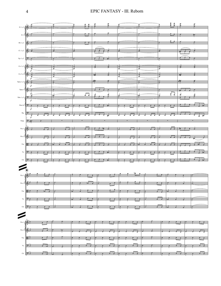 Epic Fantasy - III. Reborn - Symphonic Orchestra (Score only) Full Orchestra scores gallery preview page 5
