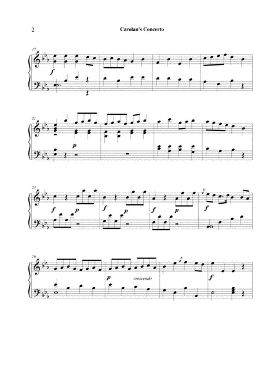 Carolan's Concerto - lever harp solo Celtic Harp scores gallery preview page 2